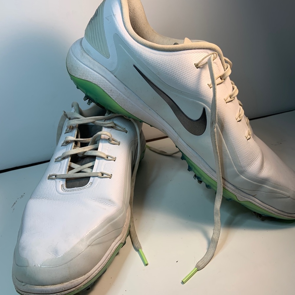 Nike React Golf Shoes White Green Glow sz 12